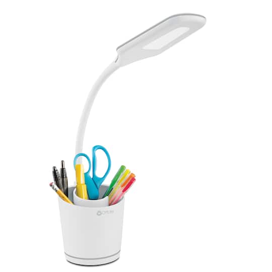 OttLite Wellness Series Swirl Organizer LED Lamp With USB